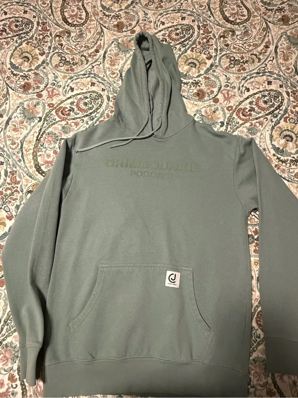 Crime Junkie podcast Sage Green Hoodie